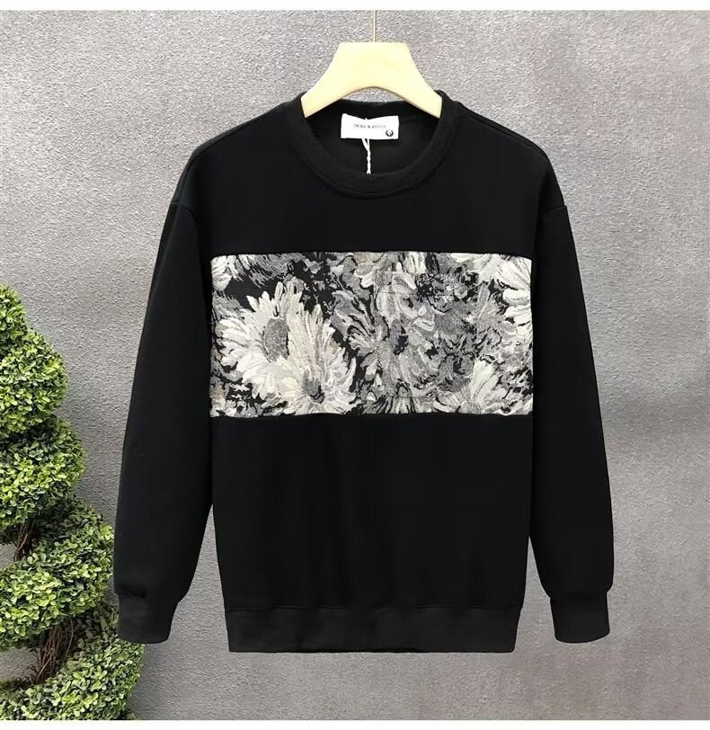 Fashion Brand Crew Neck Pullover Sweatshirt Men