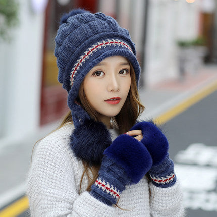 Earmuffs knitted woolcap