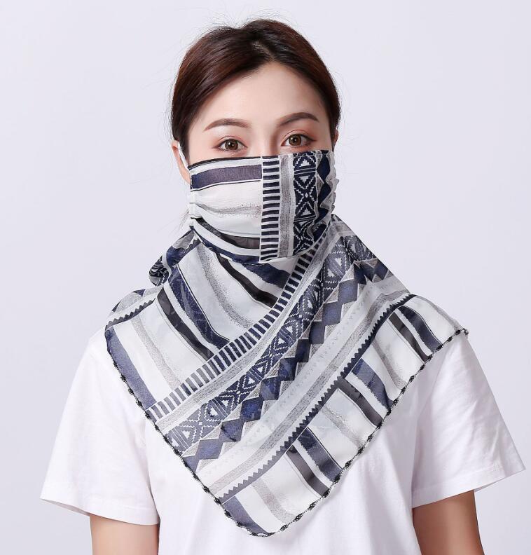 Hanging Ear Thin Face-covering Scarf Triangle Veil Scarf