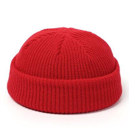 Knitted Hats For Women Skullcap Men Beanie Hat Winter Retro