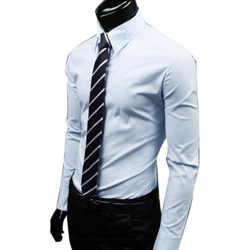 Business Shirt Fashion Candy Color Men's Casual Long-Sleeved Shirt