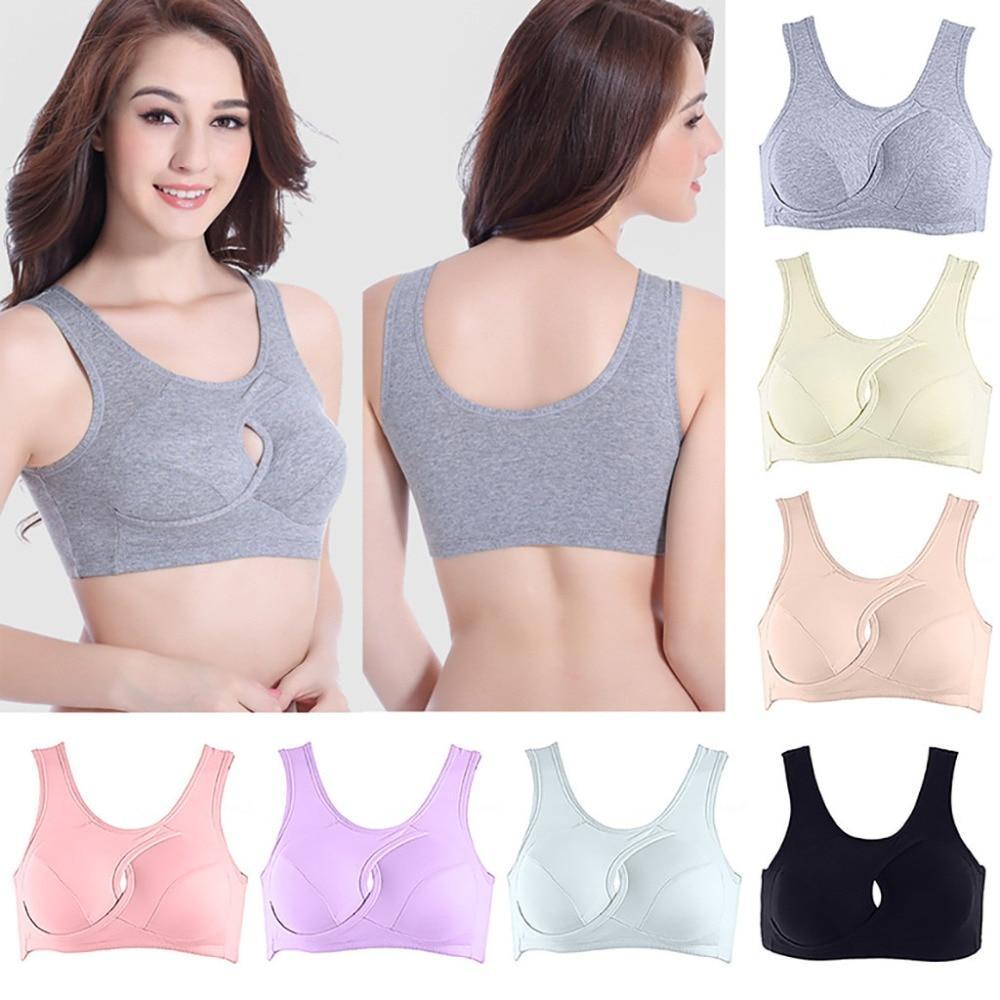 Cotton Anti-expansion Anti-Sag Gathering Adjustment Sports Bra