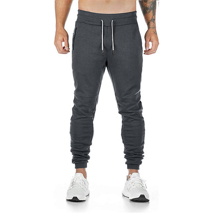 European size solid color drawstring track pants