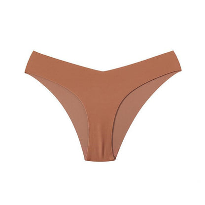 Women's V-shaped Waistband Seamless Ice Silk Panties