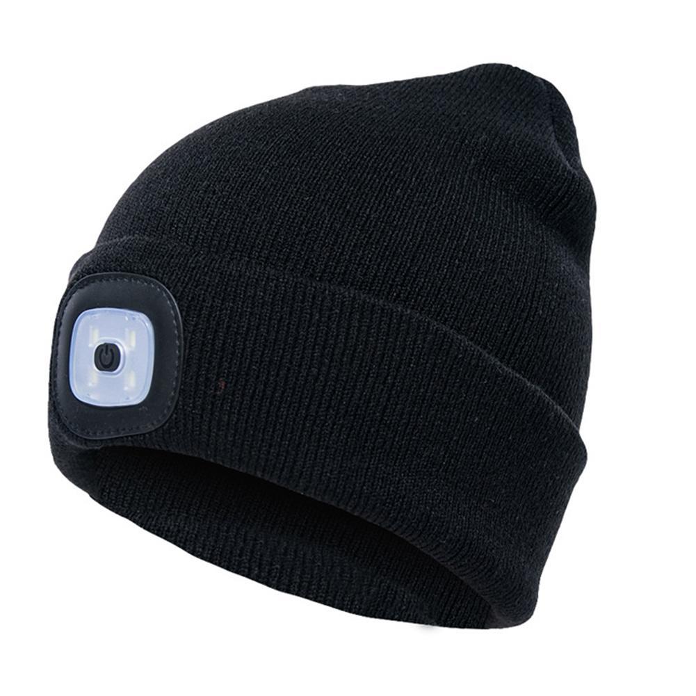 LED Knit Hat Button Cell Type Knitted Hat With Light Glowing