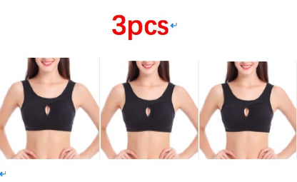 Cotton Anti-expansion Anti-Sag Gathering Adjustment Sports Bra