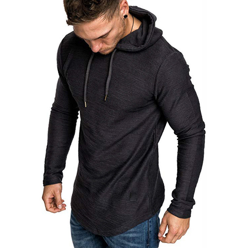 Men Hoodie Sweatshirt Casual Long Sleeve Slim Tops Gym T-shir