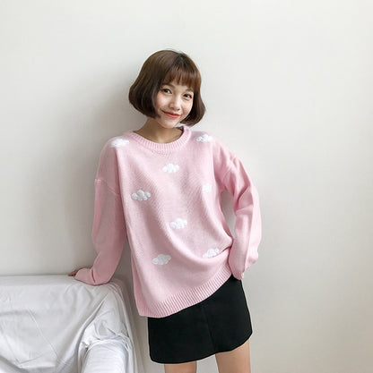 Loose cloud sweater sweater