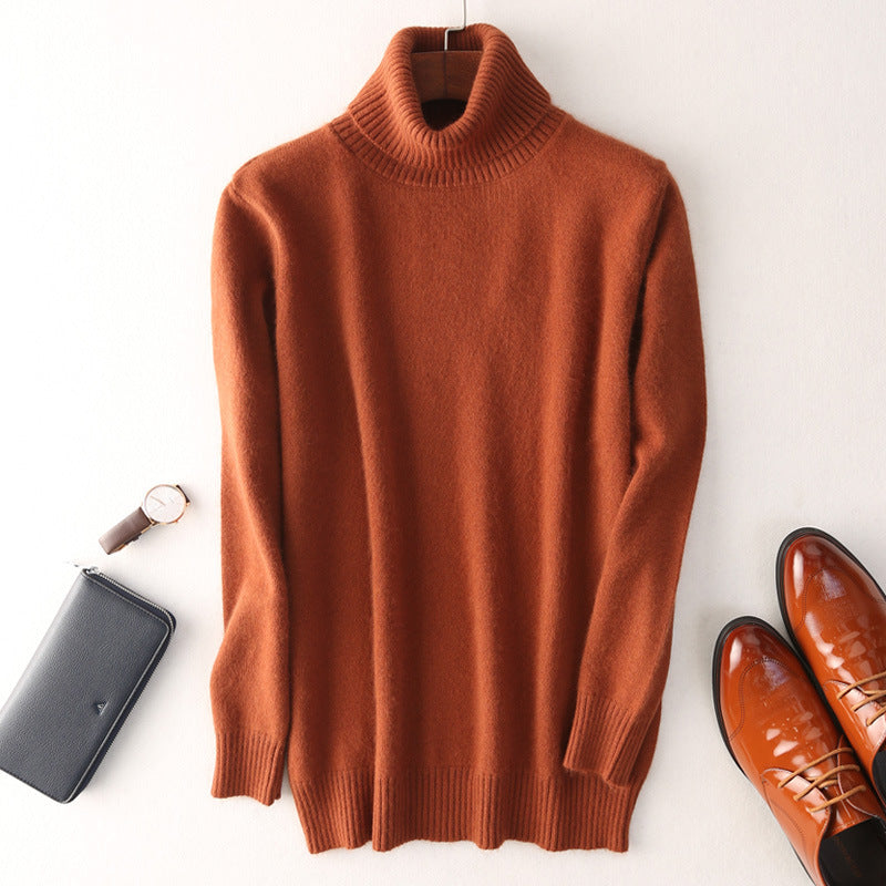 Men Autumn Winter High Neck Cashmere Sweater