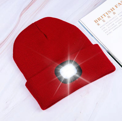 LED Knit Hat Button Cell Type Knitted Hat With Light Glowing