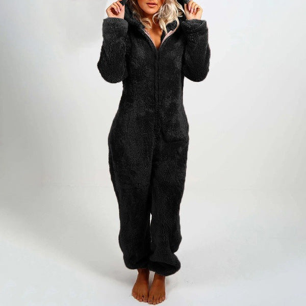 Jumpsuit and hooded pajamas