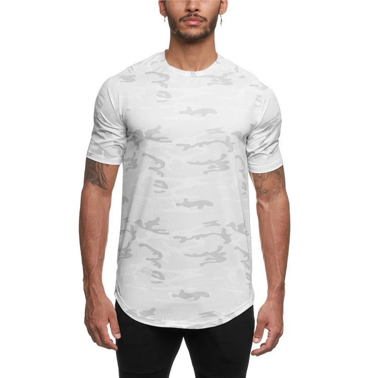 Fitness Top Running Training Camouflage Quick Drying T-Shirt