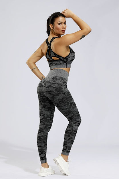 Camouflage yoga pants