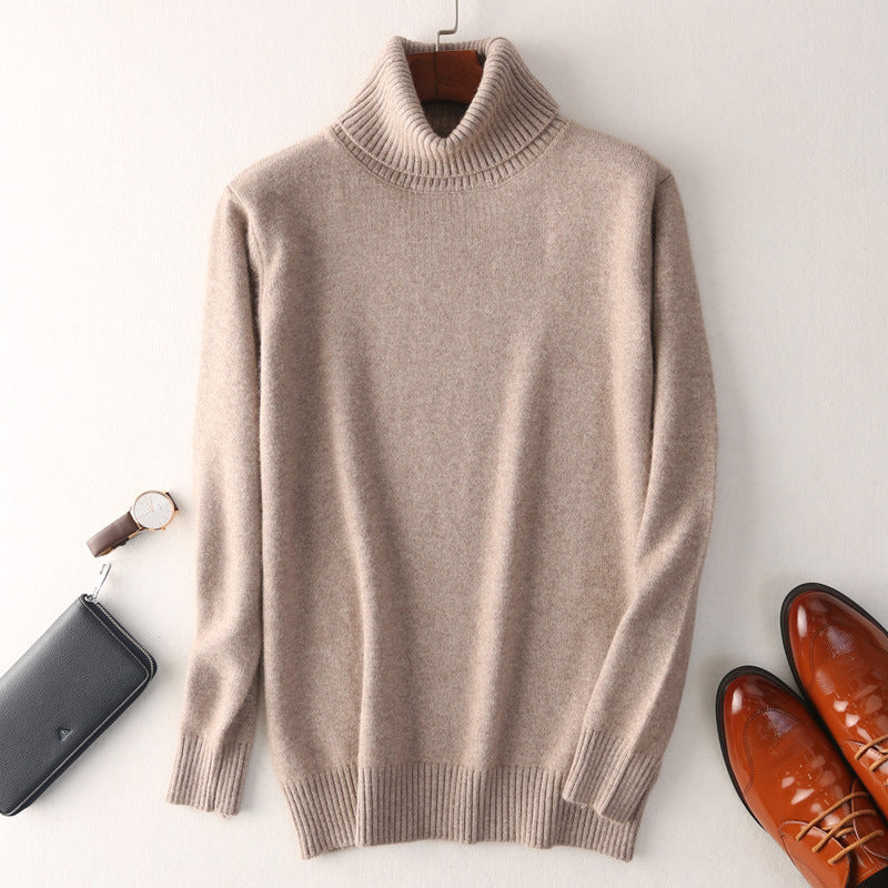 Men Autumn Winter High Neck Cashmere Sweater