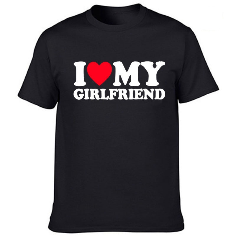 I Love My Girlfriend Men's Valentine's Day Funny T-shirt