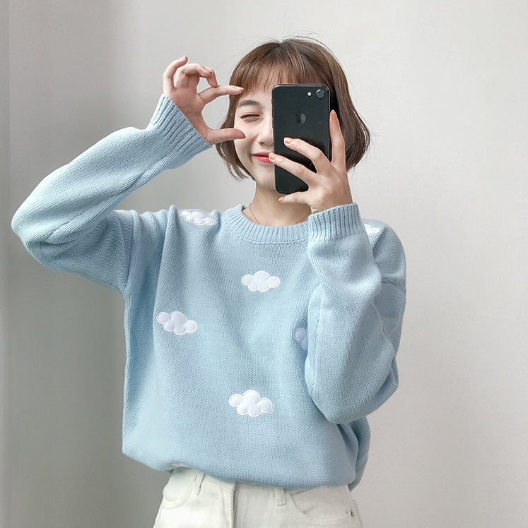 Loose cloud sweater sweater