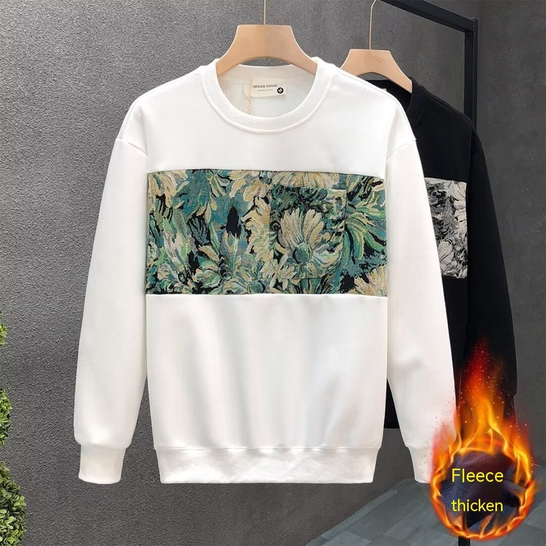 Fashion Brand Crew Neck Pullover Sweatshirt Men