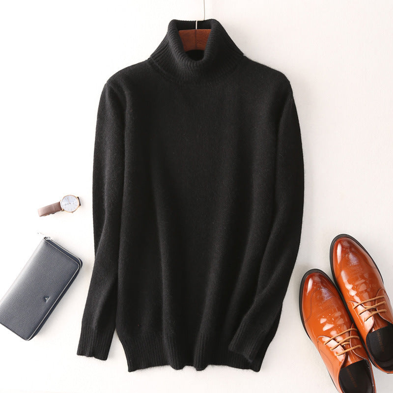 Men Autumn Winter High Neck Cashmere Sweater