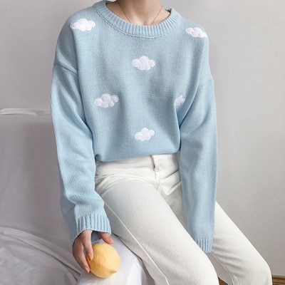 Loose cloud sweater sweater