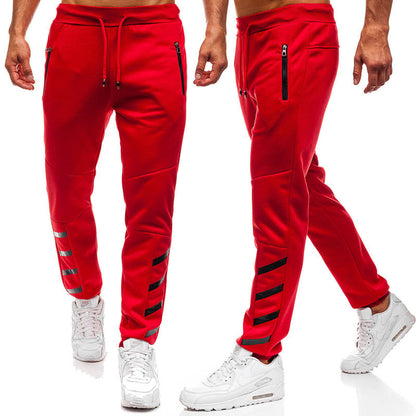 Casual Trousers Drawstring Solid Color Loose Track Pants