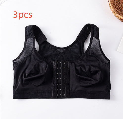 Foreign Trade Front Buckle Closed Sports Bra Plus Size