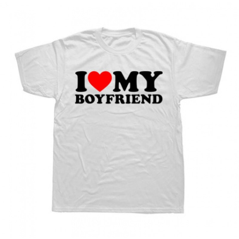 I Love My Girlfriend Men's Valentine's Day Funny T-shirt