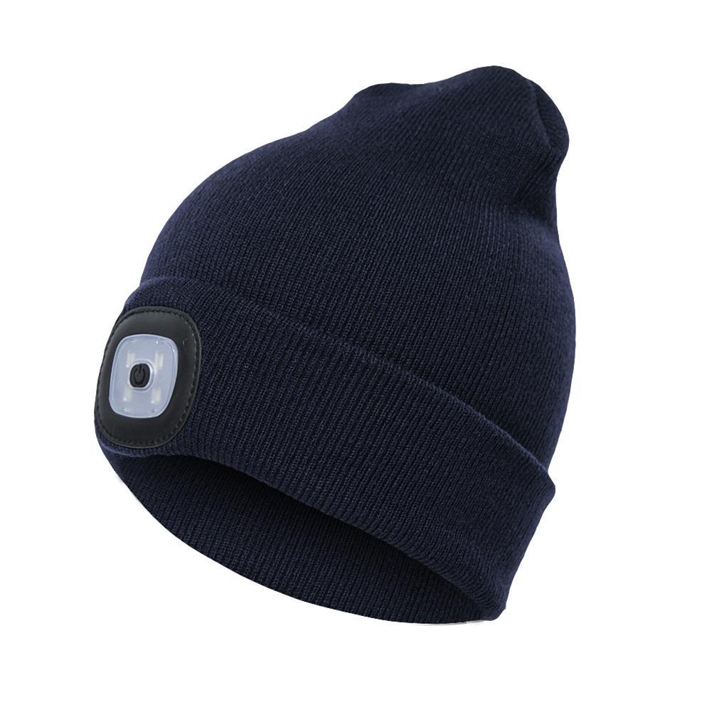 LED Knit Hat Button Cell Type Knitted Hat With Light Glowing