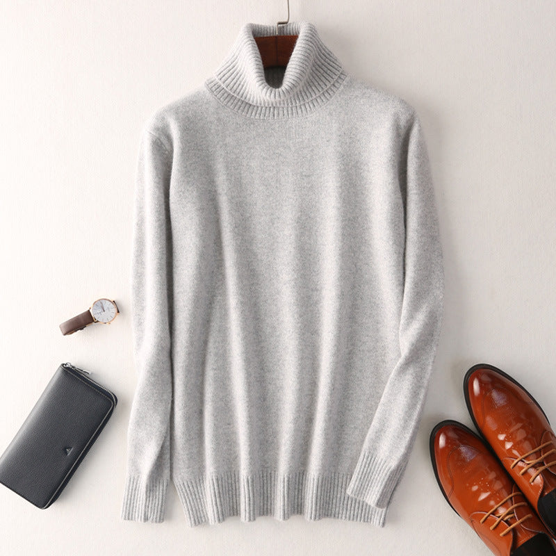 Men Autumn Winter High Neck Cashmere Sweater