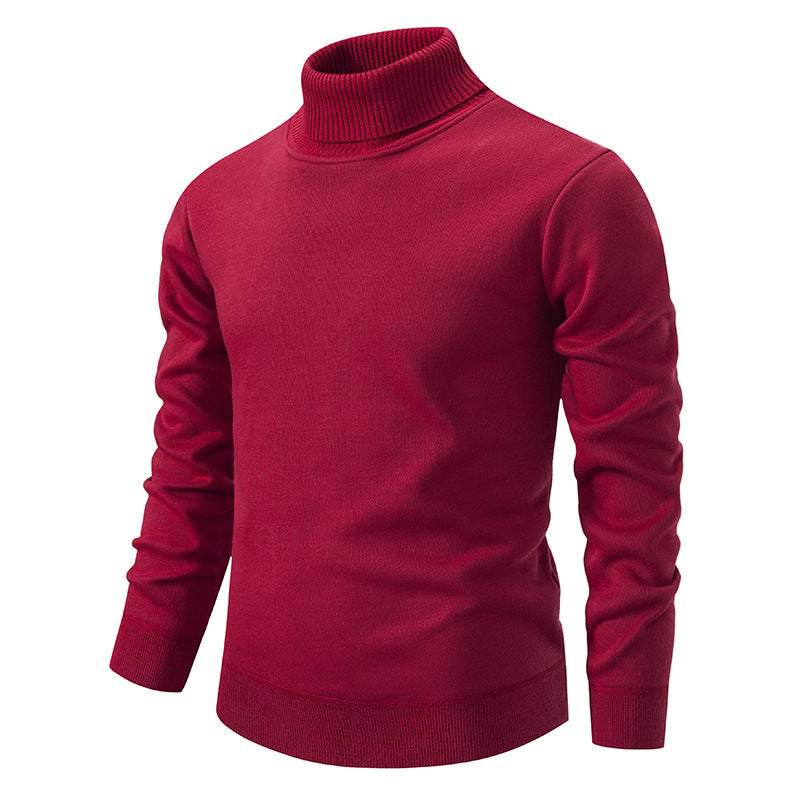 Autumn And Winter Velvet Thickening Sweater Knitwear Men's Turtleneck