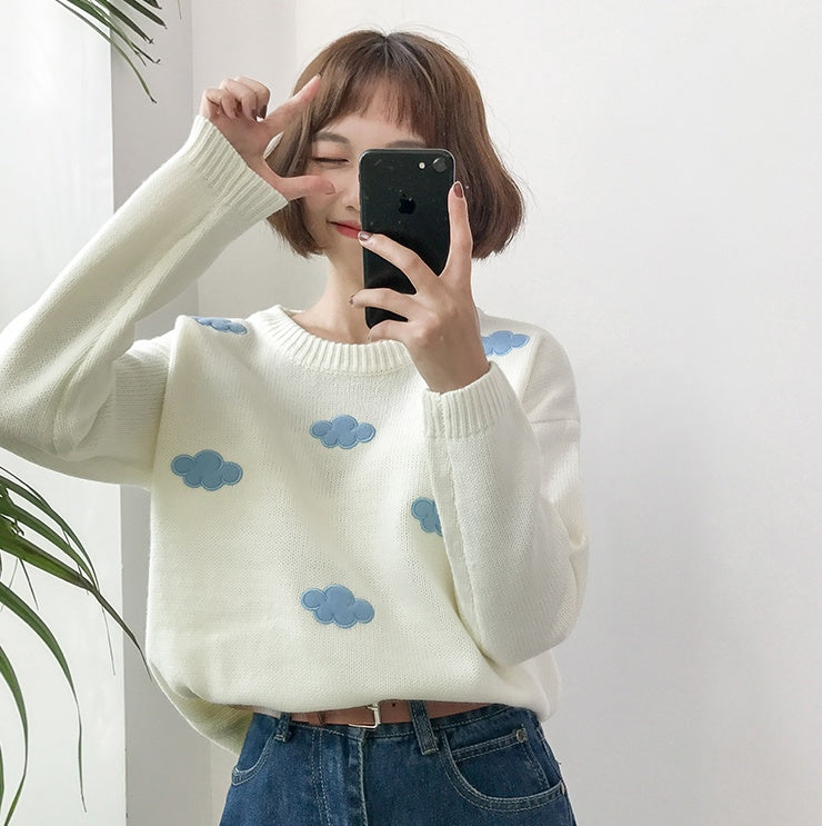 Loose cloud sweater sweater