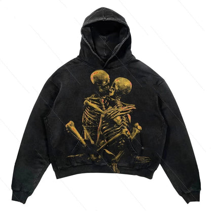 Letter Explosion Printed Men's Clothing Skull Fashion