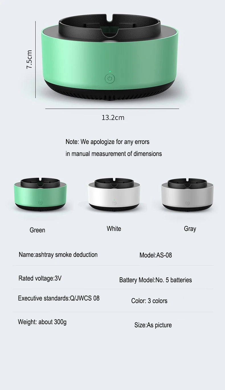 🔥 Smoke Eliminator Electronic Ashtray Second-Hand Smoke