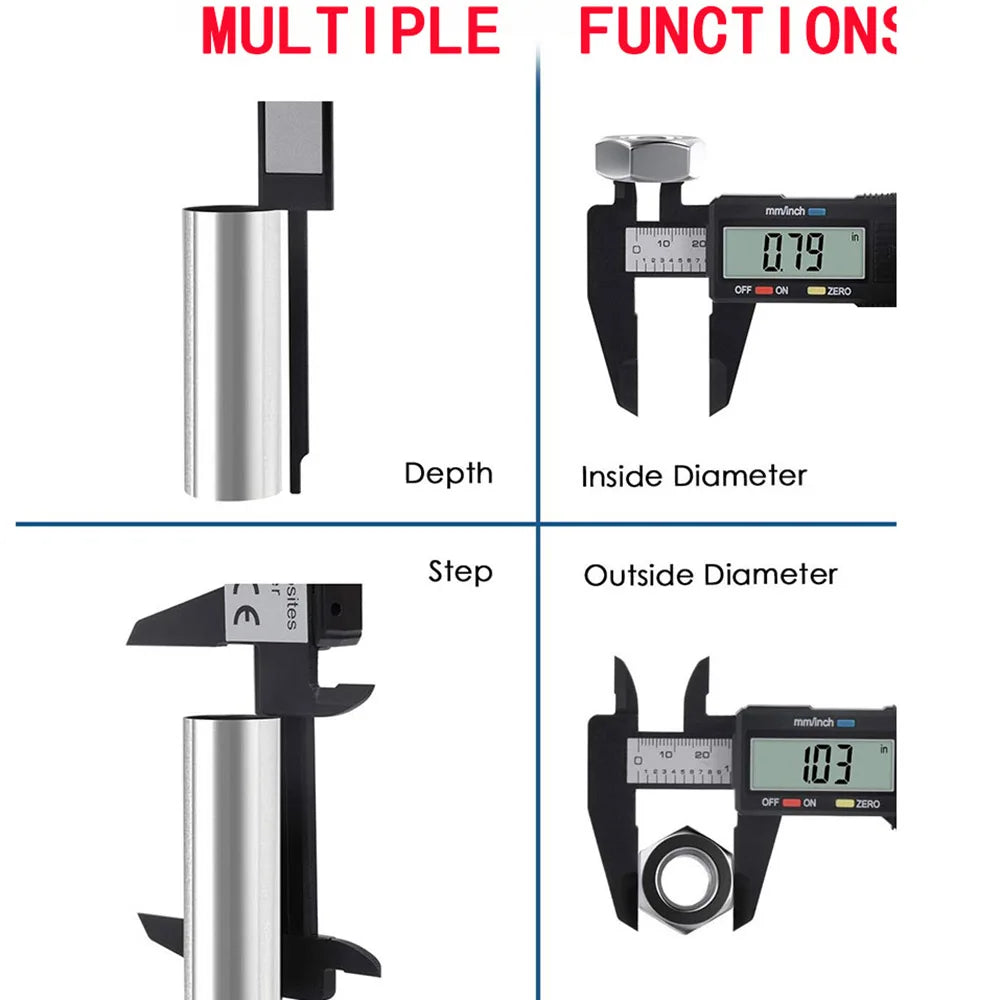 🔥 150mm 100mm Electronic Caliper Dial Vernier Caliper Gauge Micrometer Measuring Tools Digital Ruler