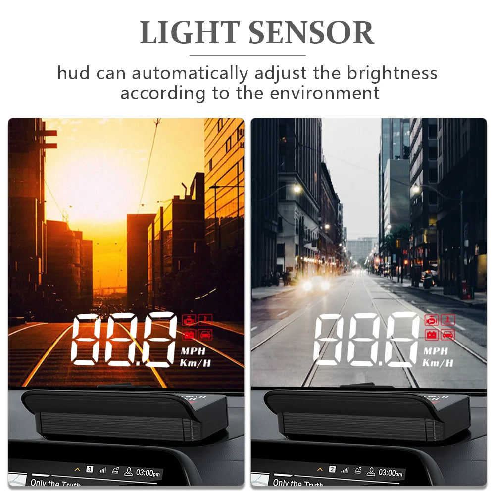 🔥 M3 HUD Display Obd2 Trip Computer Speed Projector Obd2 Auto Top Calculator Fuel Mileage Alarm Alarm Car Accessories