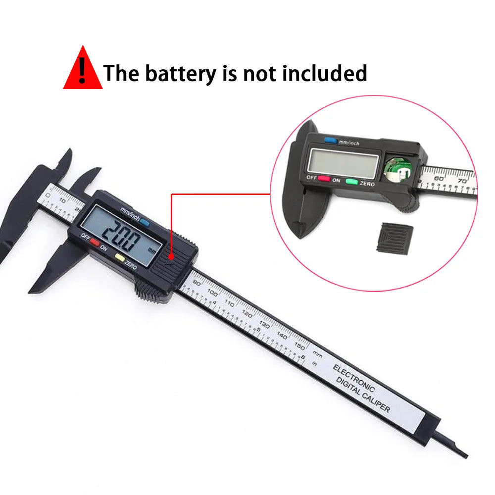 🔥 150mm 100mm Electronic Caliper Dial Vernier Caliper Gauge Micrometer Measuring Tools Digital Ruler