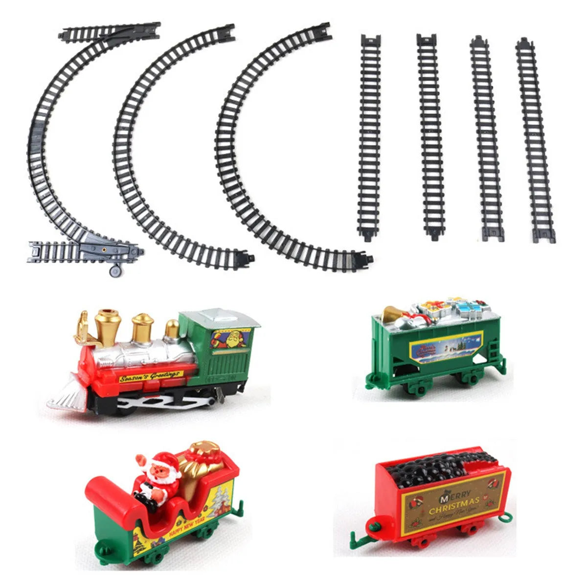 🔥 Christmas Realistic Electric Train Set Safe For Kids Gift & Party Home Xmas Tree Decoration