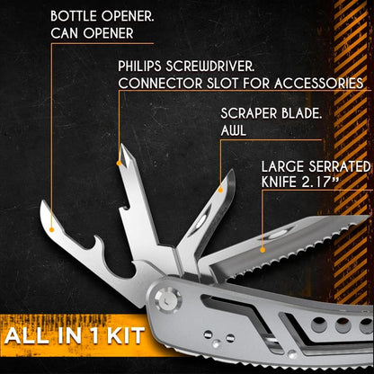 🔥 24in1 Portable Pocket Multitool Stainless Steel Pliers Knife Screwdriver Outdoor