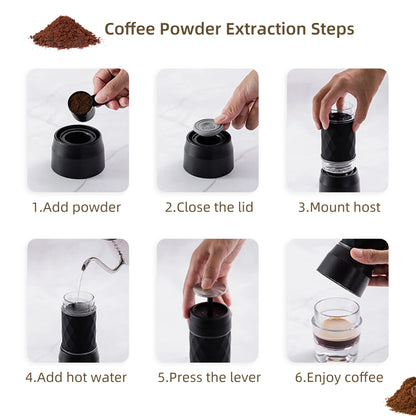 🔥 Portable Coffee Maker Espresso Machine Hand Press