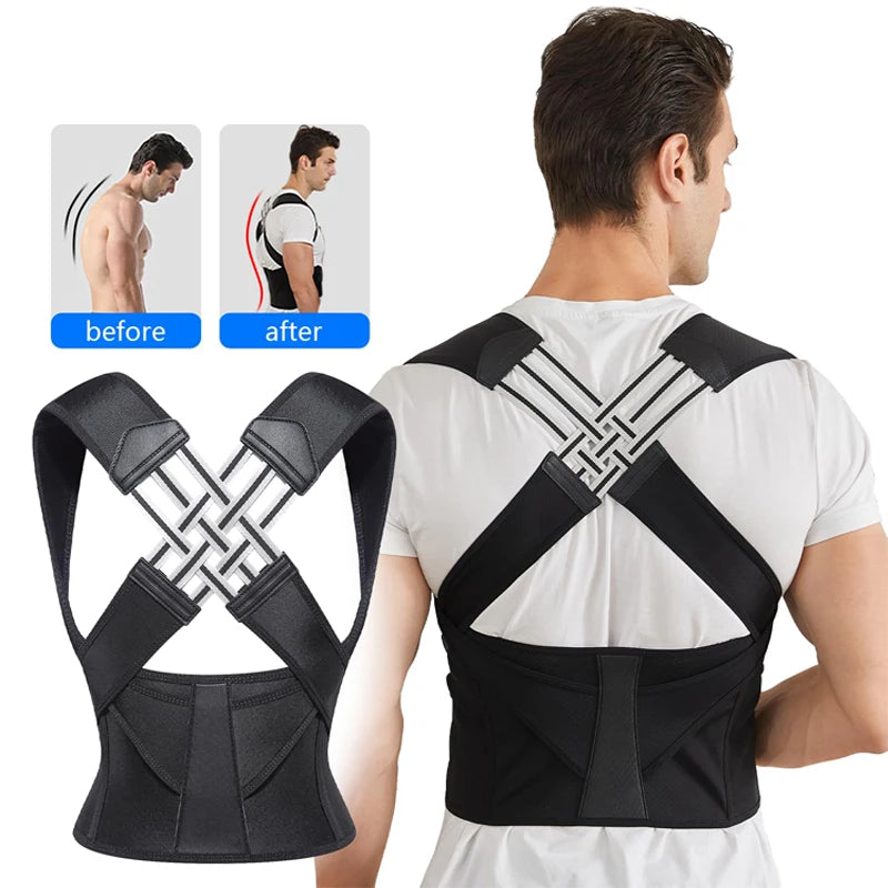 🔥 Back Posture Corrector Brace for Women Breathable Back Posture Corrector Adjustable Back Shoulder Support Belt for Student Kid