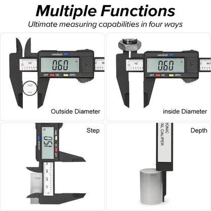 🔥 150mm 100mm Electronic Caliper Dial Vernier Caliper Gauge Micrometer Measuring Tools Digital Ruler