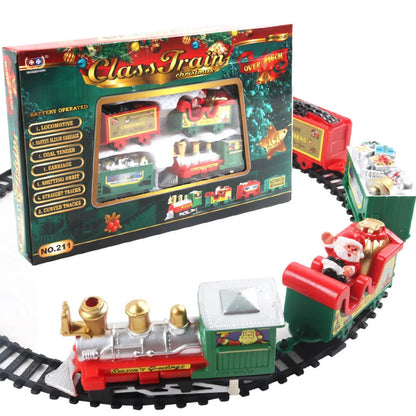 🔥 Christmas Realistic Electric Train Set Safe For Kids Gift & Party Home Xmas Tree Decoration