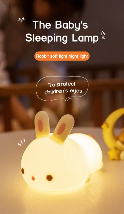 🔥 Touch Sensor RGB LED Rabbit Night Light 16 Colors