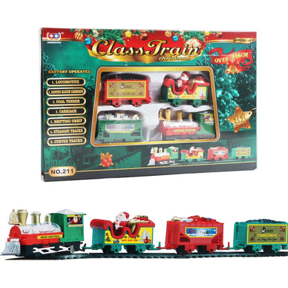 🔥 Christmas Realistic Electric Train Set Safe For Kids Gift & Party Home Xmas Tree Decoration