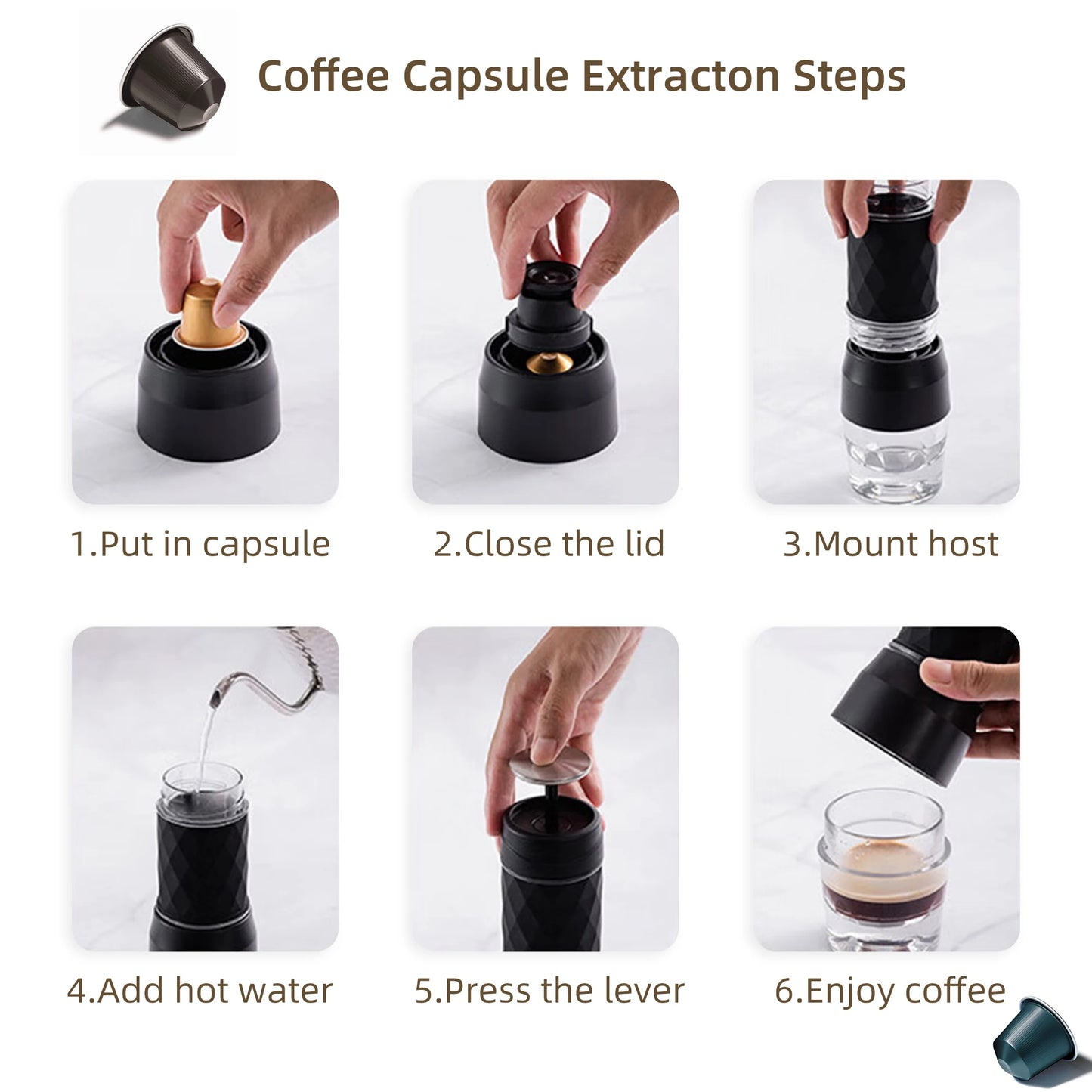 🔥 Portable Coffee Maker Espresso Machine Hand Press