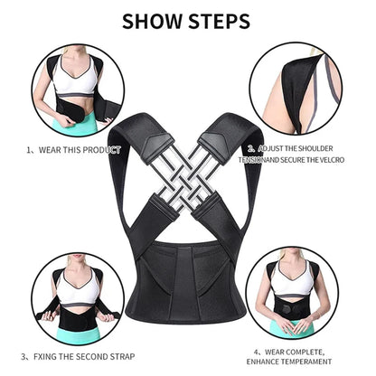 🔥 Back Posture Corrector Brace for Women Breathable Back Posture Corrector Adjustable Back Shoulder Support Belt for Student Kid