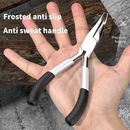 🔥 Diy Jewelry Accessories Making Tools Grey Black Coated Plastic Handle Pliers 1pc/bag