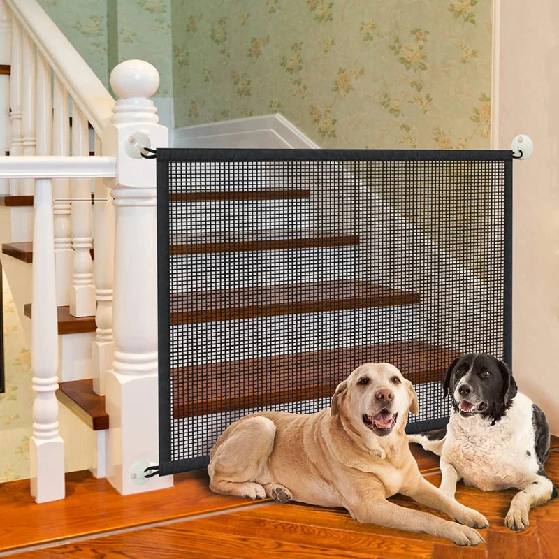 🔥 Pet Dog Barrier Fences with 4PCS Hook Pet Isolated Network Stairs Gate