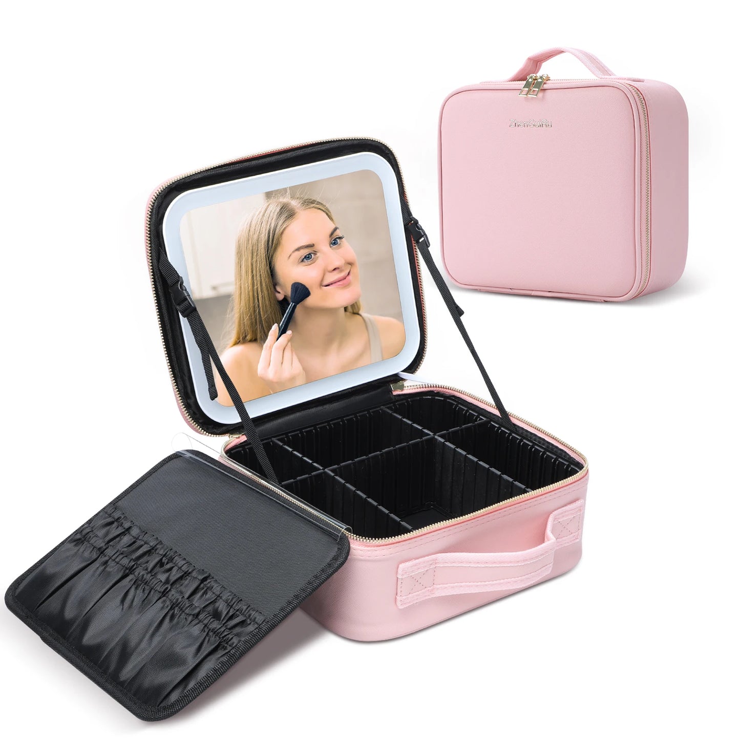 🔥 Makeup Train Case LED Mirror Cosmetic