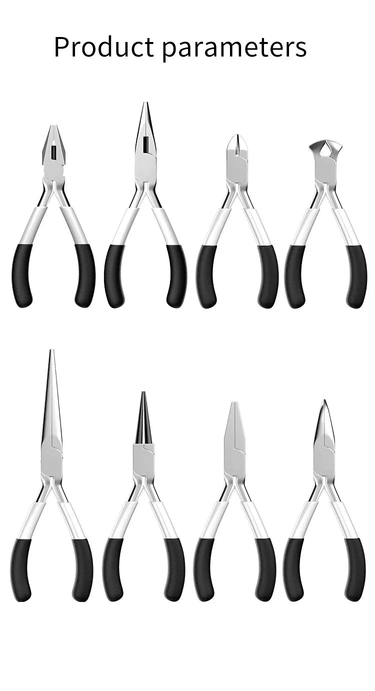 🔥 Diy Jewelry Accessories Making Tools Grey Black Coated Plastic Handle Pliers 1pc/bag