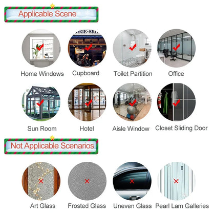 🔥 Christmas Window Sticker Merry Christmas Decorations For Home Ornament Xmas Navidad Natal Gifts